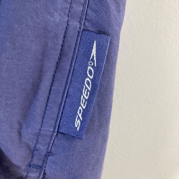 Mens Vintage Speedo Swim Trunks Blue Gray XL Cotton Nylon Polyester - Picture 4 of 8